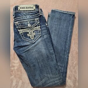 Rock Revival Esther Cuff Straight Jeans size 26